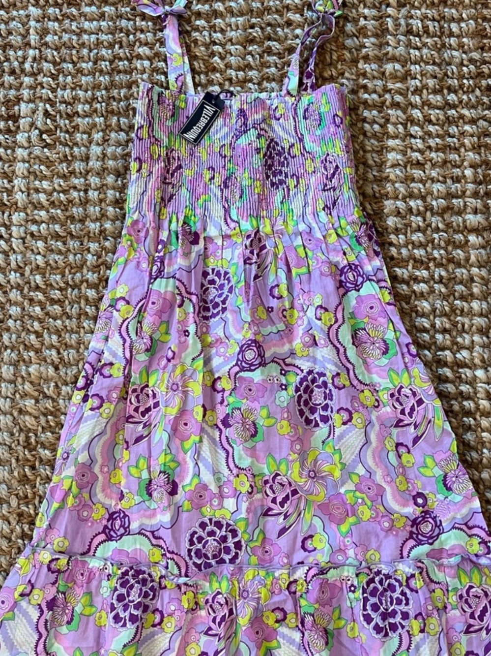 New! Vilebrequin Pink and Lime Floral Maxi Dress for kids / Summer Dress